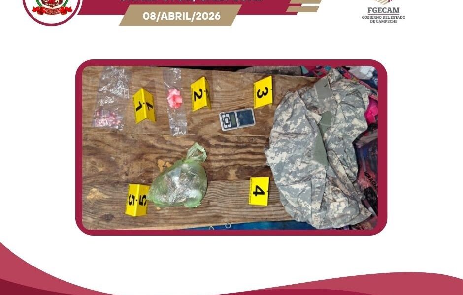 EJECUTA FGECAM DOS CATEOS POR NARCOMENUDEO EN CHAMPOTÓN