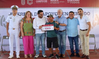 GOBIERNO DE CAMPECHE ENTREGA APOYOS POR VEDA Y BAJA CAPTURA 2025 A PESCADORAS Y PESCADORES DEL MUNICIPIO DE CAMPECHE