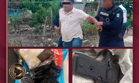 RÁPIDO ALERTAMIENTO DEL C5 PERMITE DETENER A SUJETO QUE AMENAZÓ A UNA MUJER EN CHAMPOTÓN