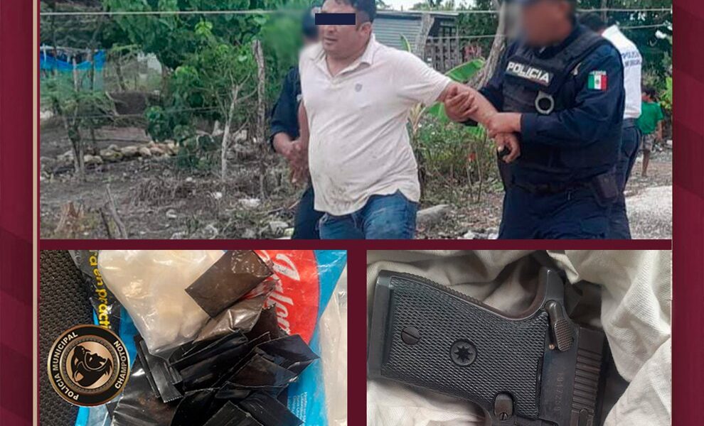 RÁPIDO ALERTAMIENTO DEL C5 PERMITE DETENER A SUJETO QUE AMENAZÓ A UNA MUJER EN CHAMPOTÓN