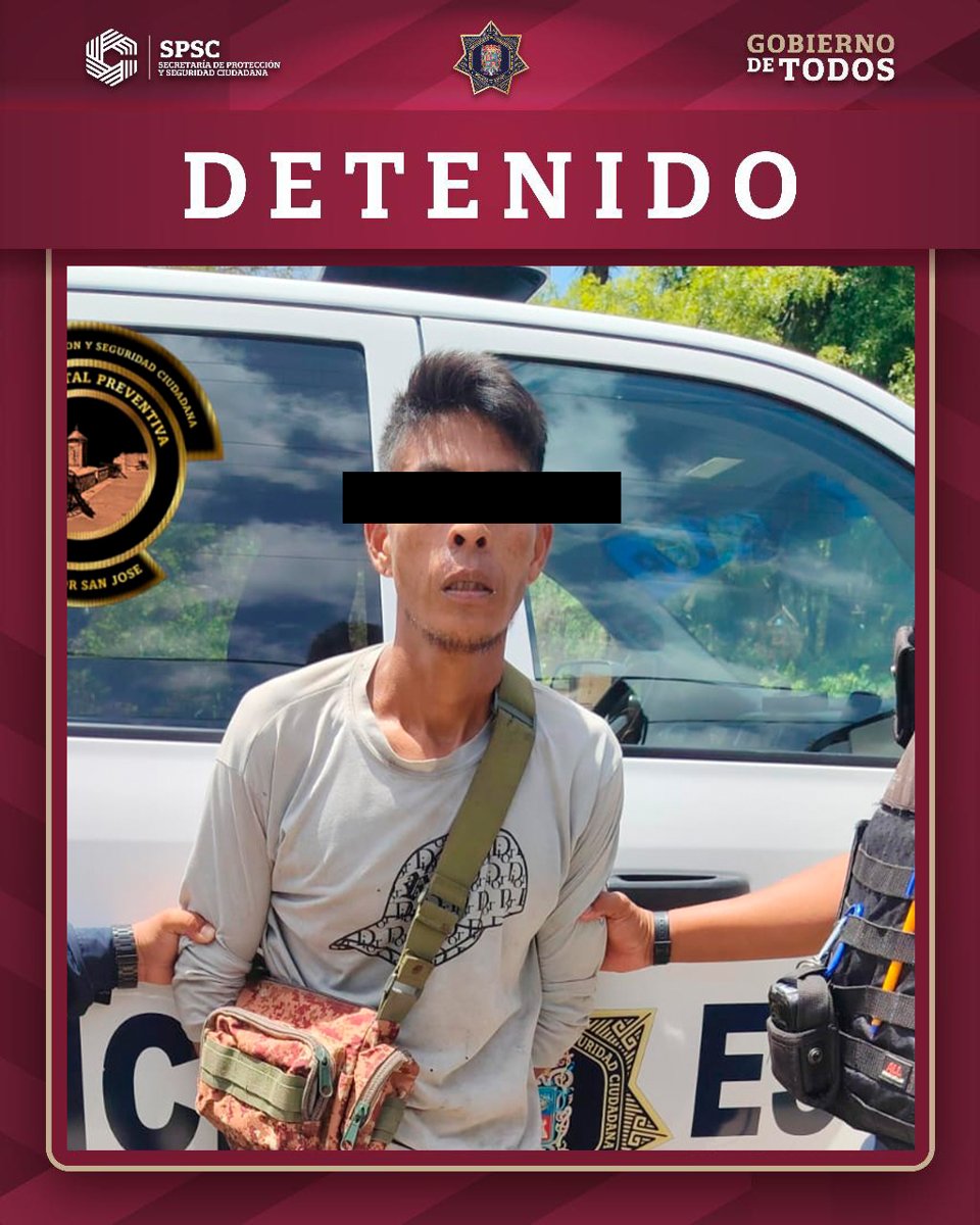 POLICÍA ESTATAL LOGRA DETENCIÓN POR ROBO CON VIOLENCIA EN KILA, LERMA