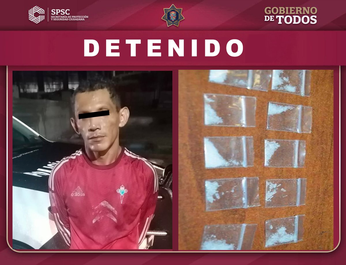 DETIENEN A SUJETO CON PRESUNTOS NARCÓTICOS EN LA PEÑA