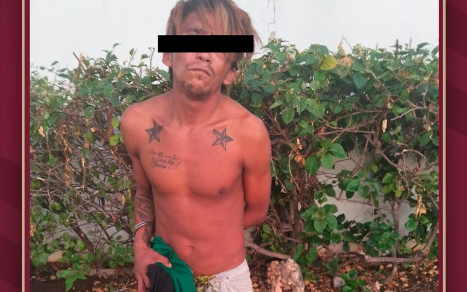 ASEGURA POLICÍA A MASCULINO EN LA COLONIA MINAS