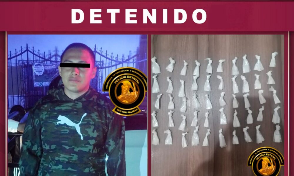 ACCIONES DE VIGILANCIA CONTINÚAN DANDO RESULTADOS: DETIENEN A MASCULINO POR POSESIÓN DE PRESUNTA SUSTANCIA PROHIBIDA EN LA COLONIA SAN RAFAEL