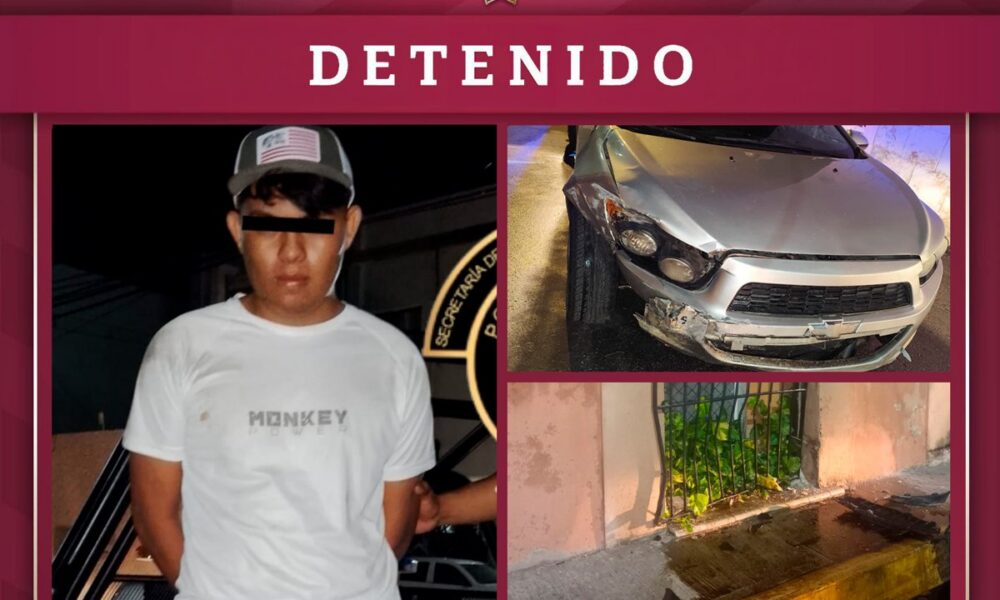 POLICÍA ESTATAL ASEGURA A CONDUCTOR IMPRUDENTE QUE PUSO EN RIESGO A LA CIUDADANÍA