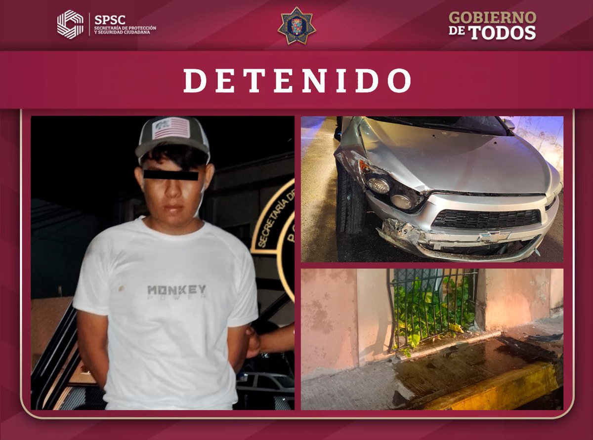 POLICÍA ESTATAL ASEGURA A CONDUCTOR IMPRUDENTE QUE PUSO EN RIESGO A LA CIUDADANÍA