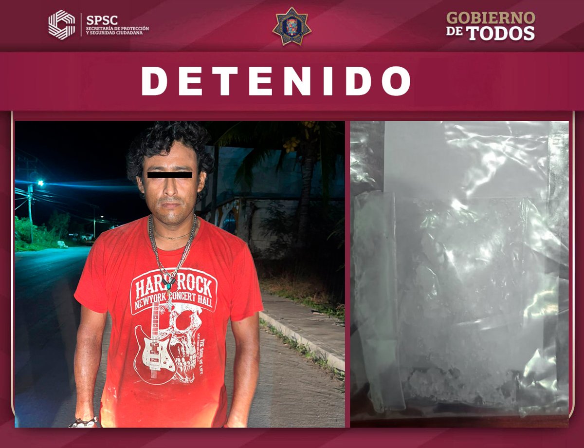 DETIENEN A PERSONA CON PRESUNTA SUSTANCIA ILÍCITA EN LA UNIDAD HABITACIONAL SIGLO XXI