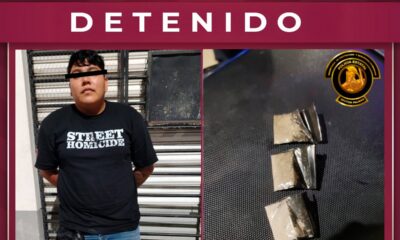 POLICÍA ASEGURA A SUJETO CON PRESUNTOS NARCÓTICOS