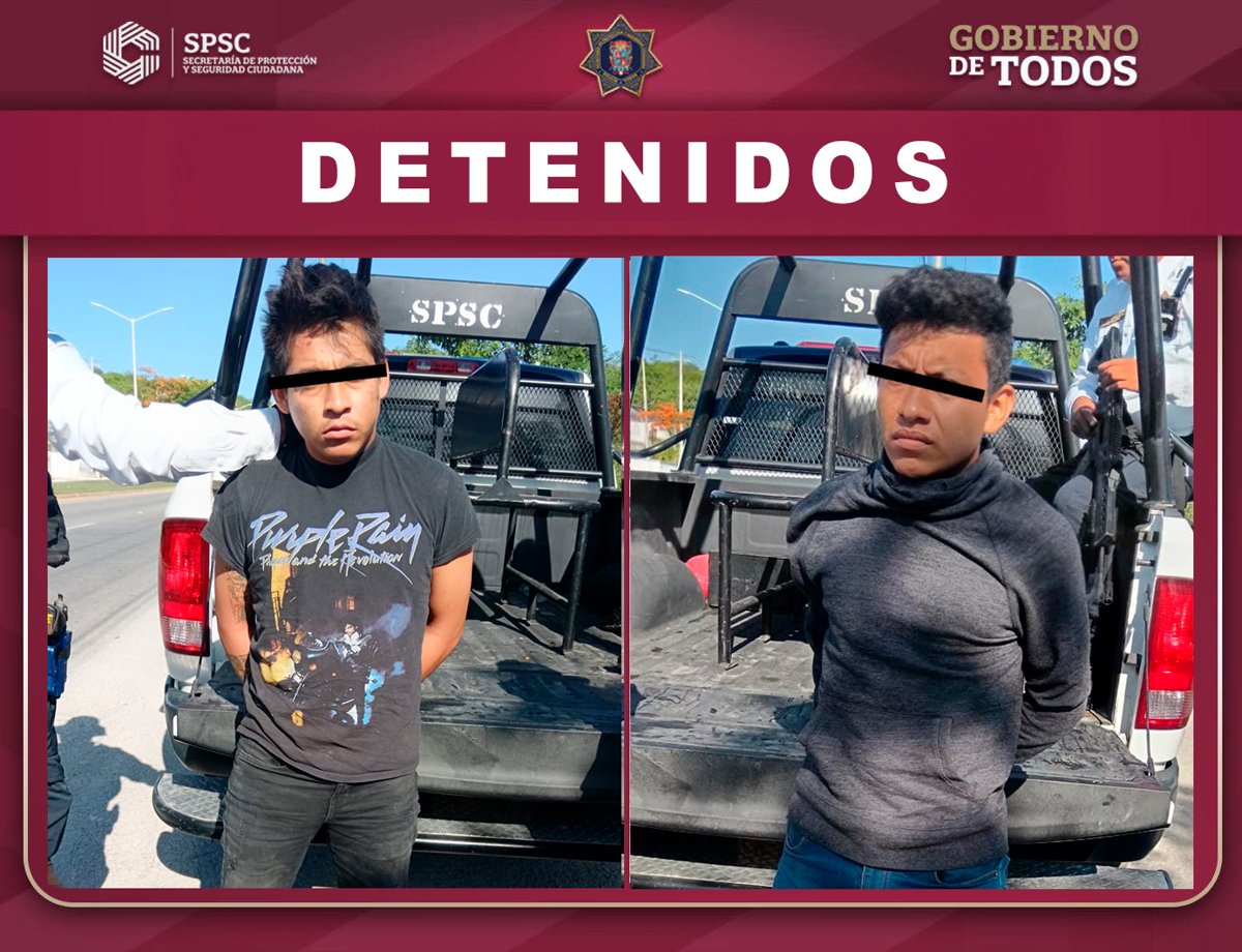 ELEMENTOS DE LA SPSC DETIENEN A DOS PERSONAS POR POSESIÓN DE PRESUNTA SUSTANCIA ILÍCITA