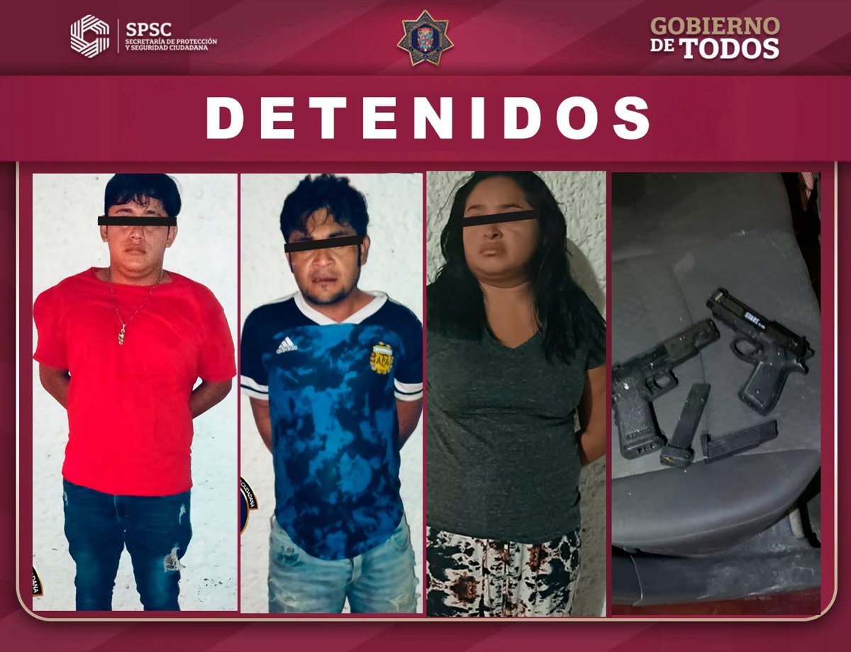 POLICÍA ESTATAL DETIENE A TRES PERSONAS POR AMENAZAS, DOCUMENTACIÓN FALSA Y PORTACIÓN DE ARTEFACTOS PROHIBIDOS