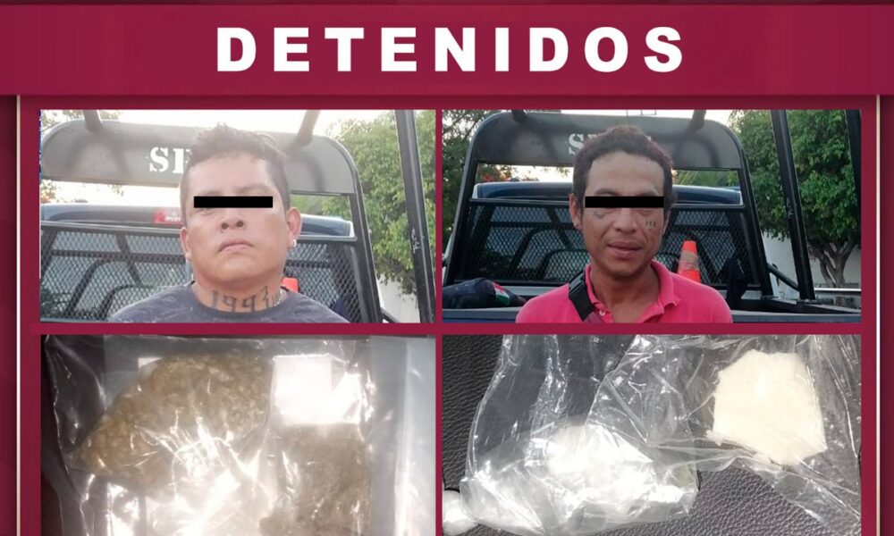 POLICÍA ESTATAL DETIENE A DOS PERSONAS EN POSESIÓN DE SUSTANCIAS PROHIBIDAS EN CAMPECHE