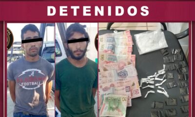 DETENIDOS EN CHAMPOTÓN POR POSEER PRESUNTAS SUSTANCIAS ILEGALES