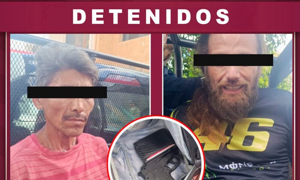 ACCIÓN OPORTUNA DE LA POLICÍA ESTATAL ASEGURA A DOS MASCULINOS TRAS INTENTO DE ROBO