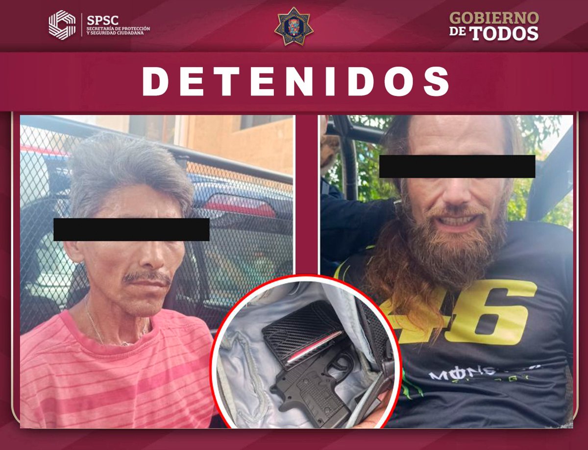 ACCIÓN OPORTUNA DE LA POLICÍA ESTATAL ASEGURA A DOS MASCULINOS TRAS INTENTO DE ROBO