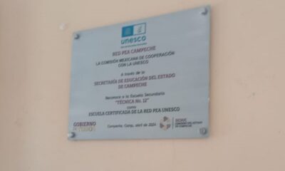 DEVELAN PLACAS EN ESCUELAS INCORPORADAS A LA RED PEA DE LA UNESCO