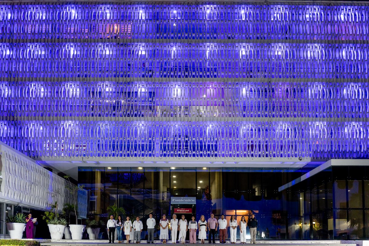 ILUMINAN PALACIO DE GOBIERNO PARA CONMEMORAR EL DÍA INTERNACIONAL PARA LA ELIMINACIÓN DE LA VIOLENCIA CONTRA LA MUJER