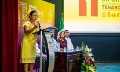 RINDE PRESIDENTA MUNICIPAL DE TENABO SU PRIMER INFORME DE ACTIVIDADES CON RESPALDO DEL GOBIERNO DEL ESTADO