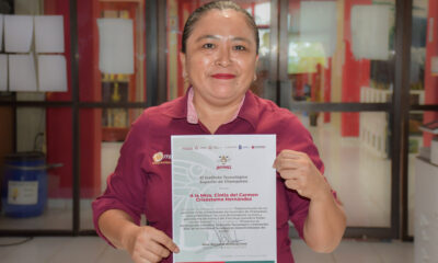 MAESTRA DEL ITESCHAM GANA CONVOCATORIA DE PROYECTOS DE INVESTIGACIÓN CIENTÍFICA, DESARROLLO TECNOLÓGICO E INNOVACIÓN DEL TECNM
