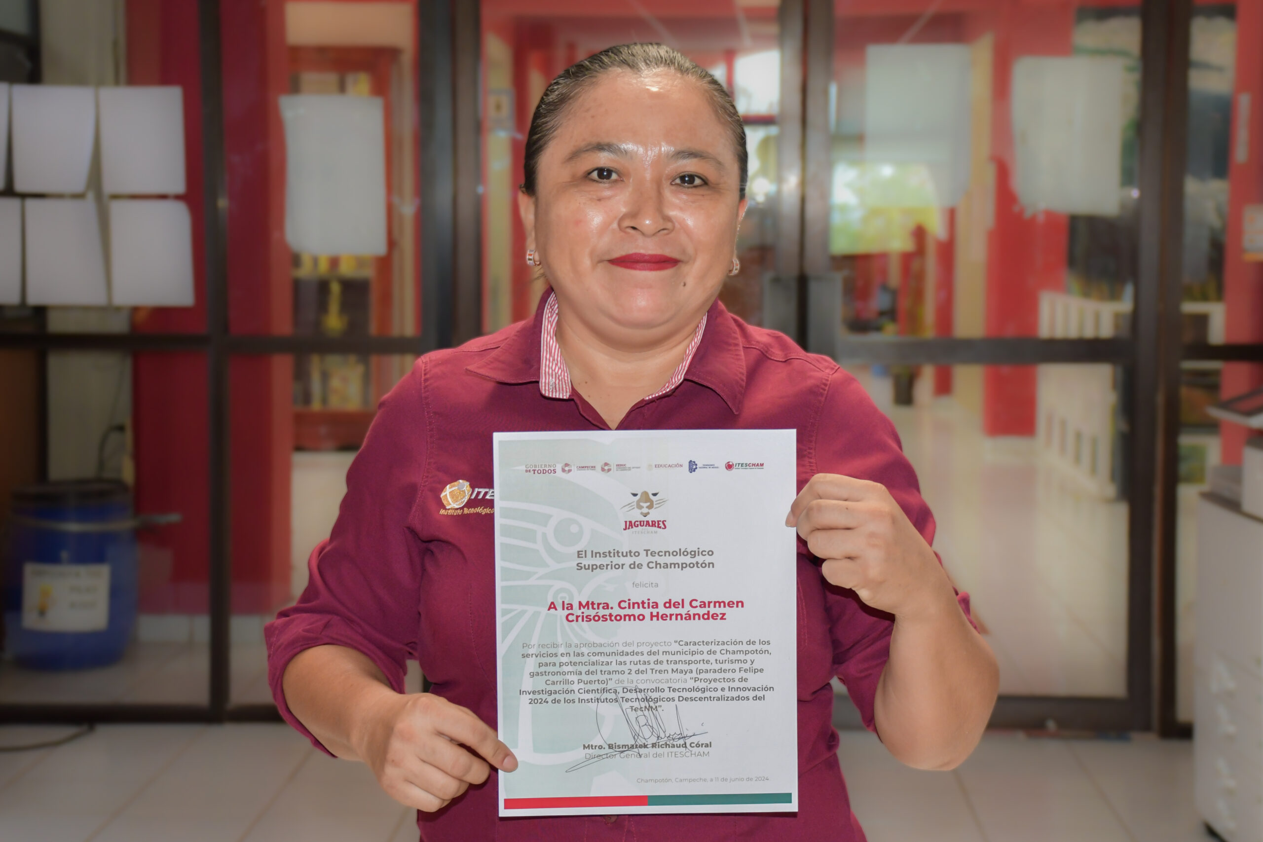 MAESTRA DEL ITESCHAM GANA CONVOCATORIA DE PROYECTOS DE INVESTIGACIÓN CIENTÍFICA, DESARROLLO TECNOLÓGICO E INNOVACIÓN DEL TECNM