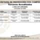 SE PUBLICA LA LISTA DE TERCEROS ACREDITADOS VIGENTES EN MATERIA DE PROTECCIÓN CIVIL