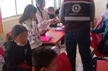 SE IMPARTE LA PLÁTICA PLAN FAMILIAR DE PROTECCIÓN CIVIL EN LA PRIMARIA PRESIDENTE RUIZ CORTINES