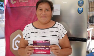 HOGARES EN BIENESTAR ENTREGA 200 REFRIGERADORES EN CHAMPOTÓN Y SEYBPLAYA
