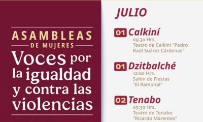 SEMUJERES E IMEC CONTINUARÁN CON LAS ASAMBLEAS DE MUJERES, VOCES POR LA IGUALDAD Y CONTRA LAS VIOLENCIAS ESTE 1 Y 2 DE JULIO