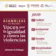 SEMUJERES E IMEC CONTINUARÁN CON LAS ASAMBLEAS DE MUJERES, VOCES POR LA IGUALDAD Y CONTRA LAS VIOLENCIAS ESTE 1 Y 2 DE JULIO