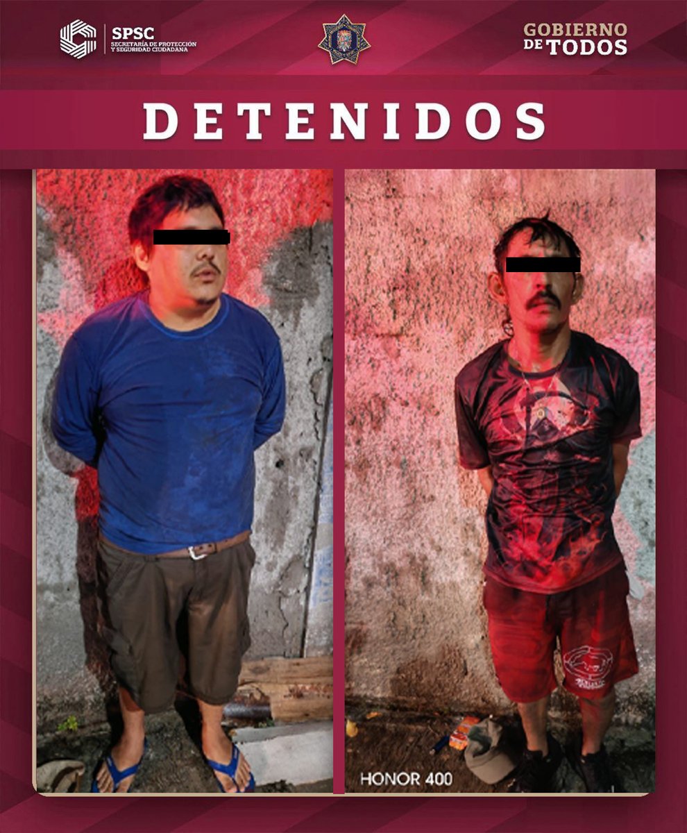 POLICÍA ESTATAL DETIENE A DOS PERSONAS POR ROBO A NEGOCIO EN CIUDAD DEL CARMEN
