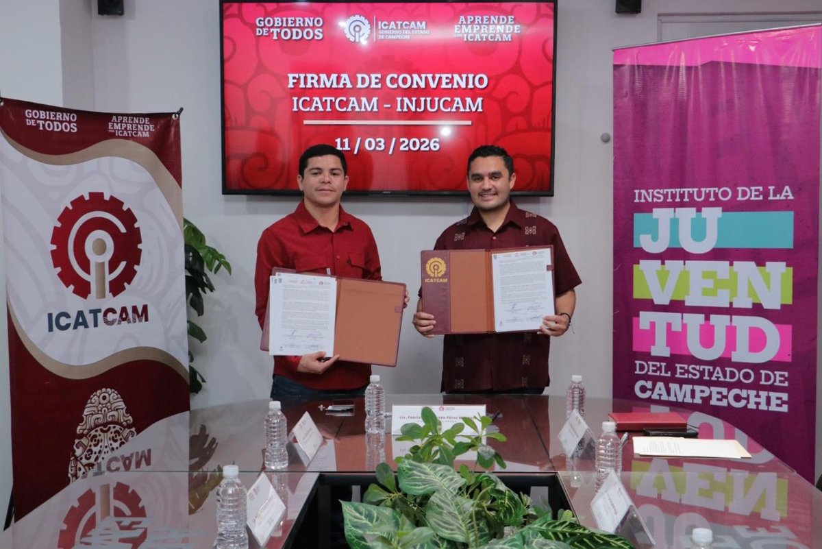 INJUCAM E ICATCAM SUMAN ESFUERZOS POR LAS JUVENTUDES DE CAMPECHE
