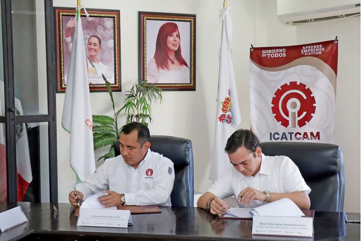 CECyTEC E ICATCAM FIRMAN CONVENIO DE COLABORACIÓN PARA IMPULSAR LA CAPACITACIÓN TÉCNICA Y LABORAL