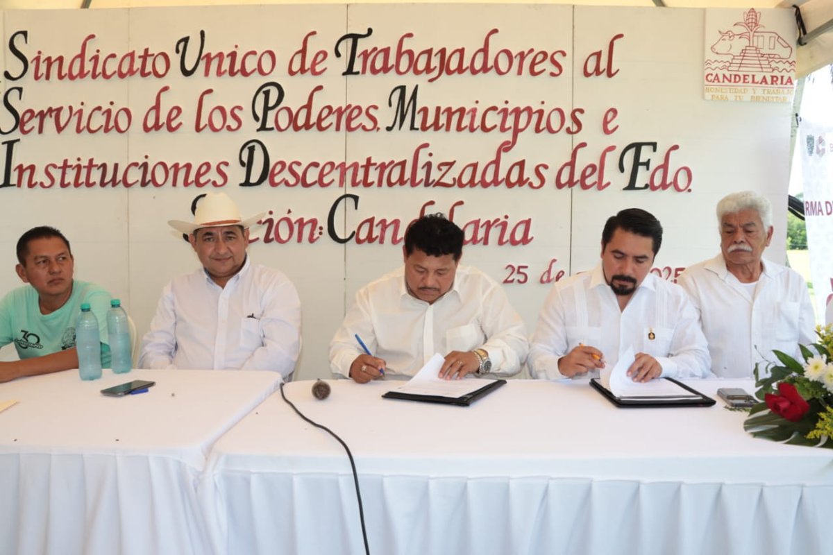 FIRMA DE CONVENIO DE COORDINACIÓN CON EL SINDICATO ÚNICO DE TRABAJADORES AL SERVICIO DE LOS PODERES, MUNICIPIOS E INSTITUCIONES DESCENTRALIZADAS DEL ESTADO DE CAMPECHE