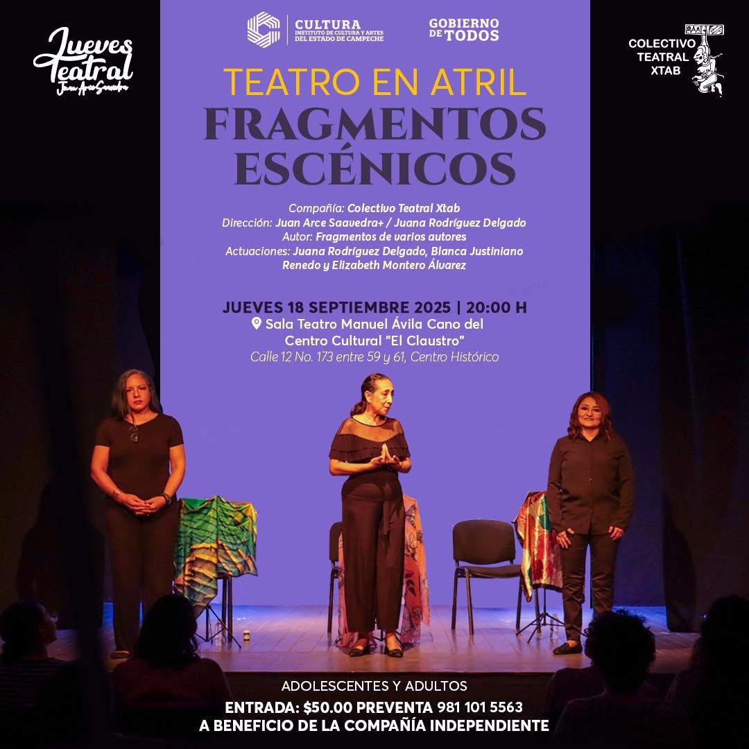 JUEVES TEATRAL PRESENTA “TEATRO EN ATRIL: FRAGMENTOS ESCÉNICOS”