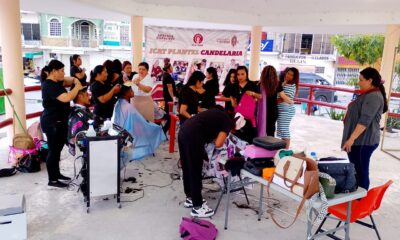 ICAT PLANTEL CANDELARIA BRINDA SERVICIO COMUNITARIO EN EL QUIOSCO DEL PARQUE CENTRAL DE CANDELARIA