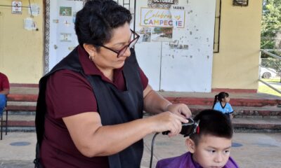 ICATCAM COMPROMETIDO CON EL SERVICIO A LA COMUNIDAD, BRINDA CORTE DE CABELLO EN PRIMARIA LOCAL