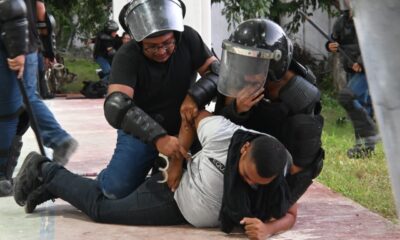CADETES REALIZAN PRÁCTICA DE CONTROL DE DISTURBIOS