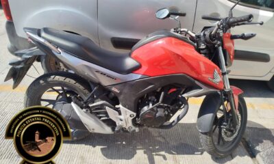 SPSC RECUPERA MOTOCICLETA CON REPORTE DE ROBO EN LA CAPITAL DEL ESTADO