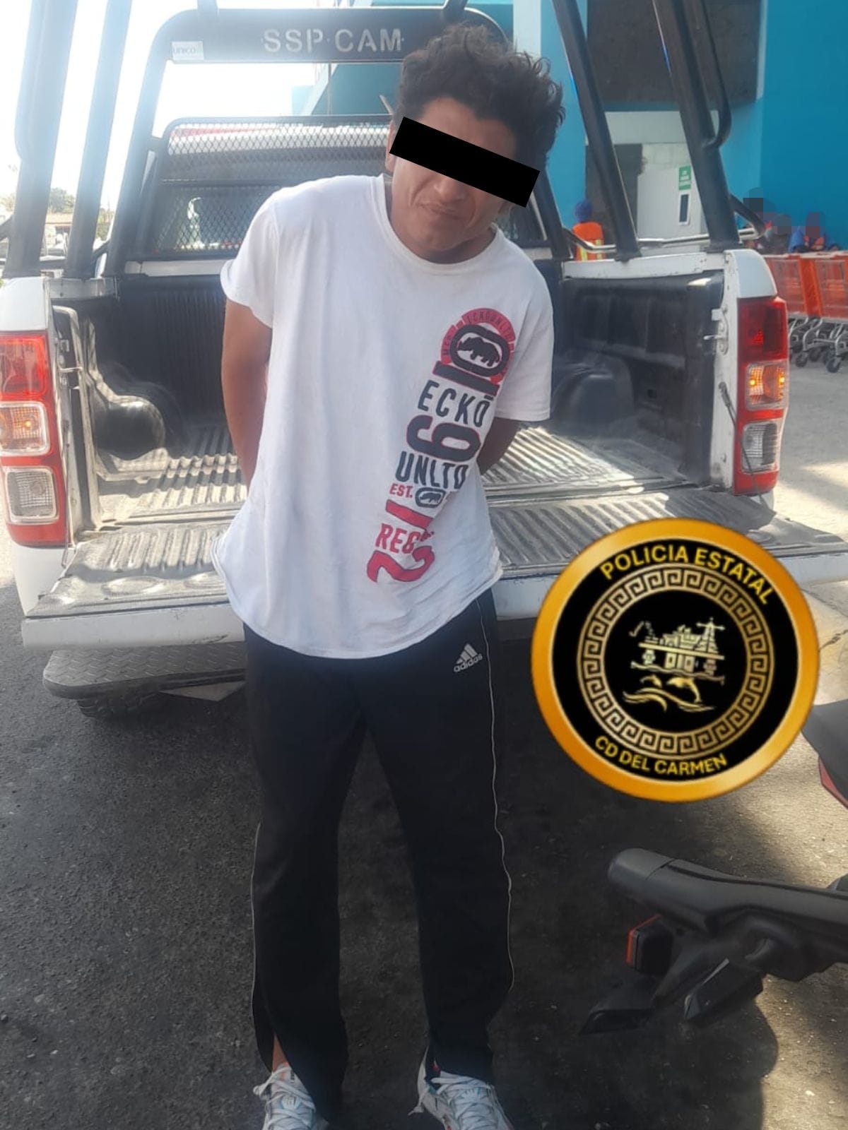SPSC ASEGURA A SUJETO EN LA COLONIA SANTA RITA, EN CARMEN