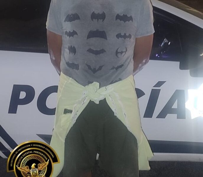 SPSC ASEGURA A SUJETO EN LA CAPITAL DEL ESTADO