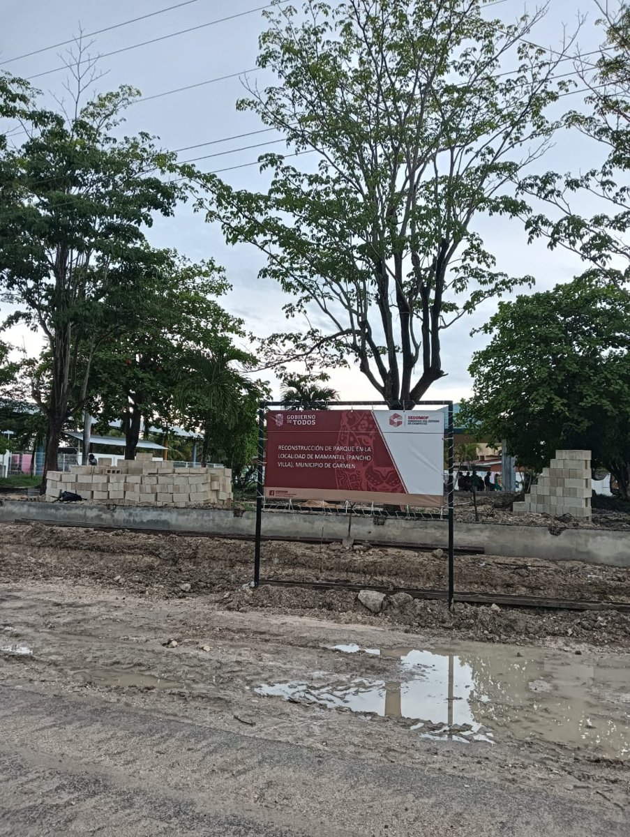 AVANCE EN LA RECONSTRUCCIÓN DE PARQUE EN LA LOCALIDAD DE MAMANTEL, CARMEN