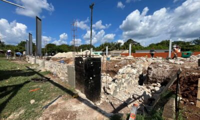 AVANZA RECONSTRUCCIÓN DE CANCHA Y ÁREA DE JUEGOS INFANTILES EN NOHAKAL, CAMPECHE