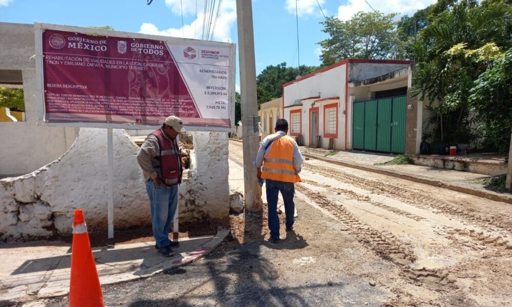 REHABILITACIÓN DE VIALIDADES EN LAS LOCALIDADES DE TINÚN Y EMILIANO ZAPATA, MUNICIPIO TENABO