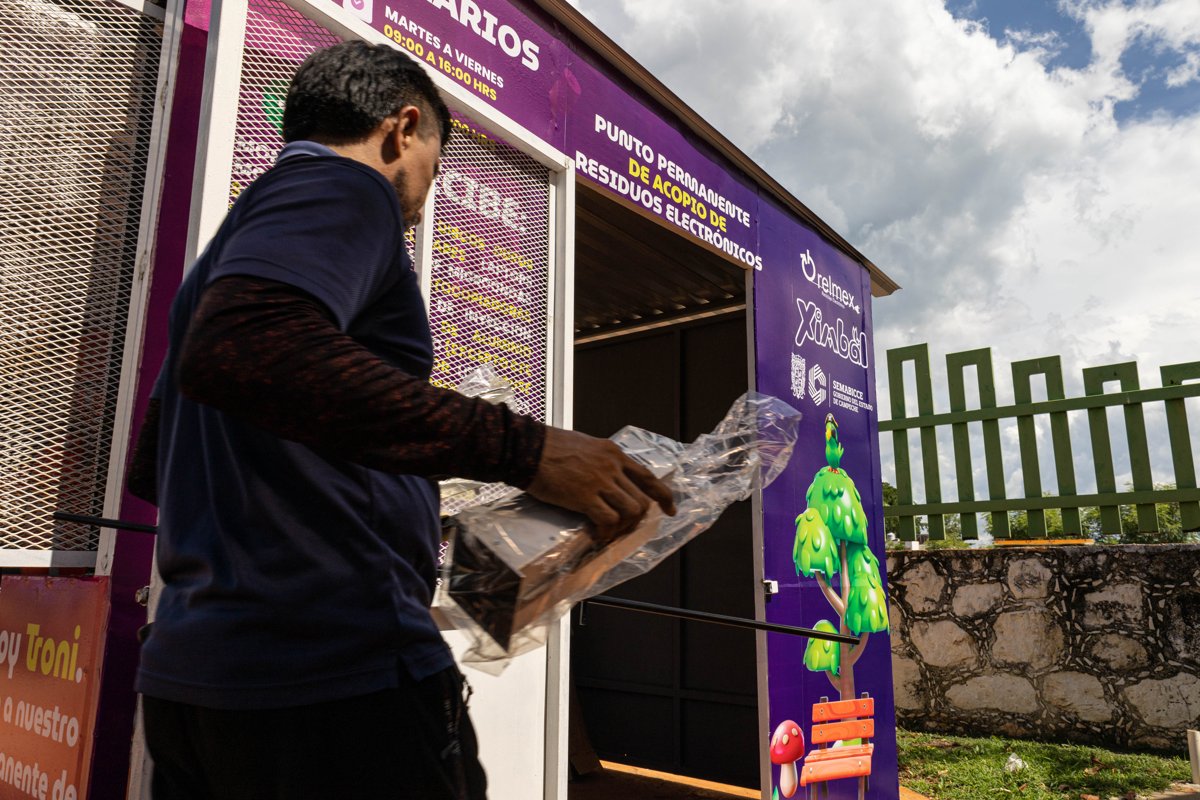SEMABICCE INAUGURA PUNTO DE ACOPIO PERMANENTE DEL RECICLATRÓN EN EL PARQUE XIMBAL