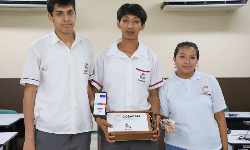 DESTACAN ALUMNOS DE COBACAM CHINÁ EN EXPOCIENCIAS CAMPECHE