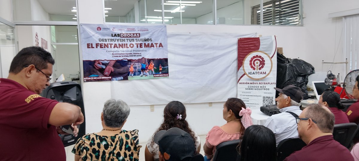 PARTICIPACIÓN DEL ICAT ACCIÓN MÓVIL SEYBAPLAYA EN LA CAMPAÑA NACIONAL PREVENTIVA “LAS DROGAS DESTRUYEN TUS SUEÑOS, EL FENTANILO TE MATA”