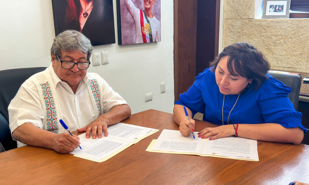 FIRMA DE CONVENIO ENTRE ISSSTECAM Y COLEGIO DE NOTARIOS DE CAMPECHE