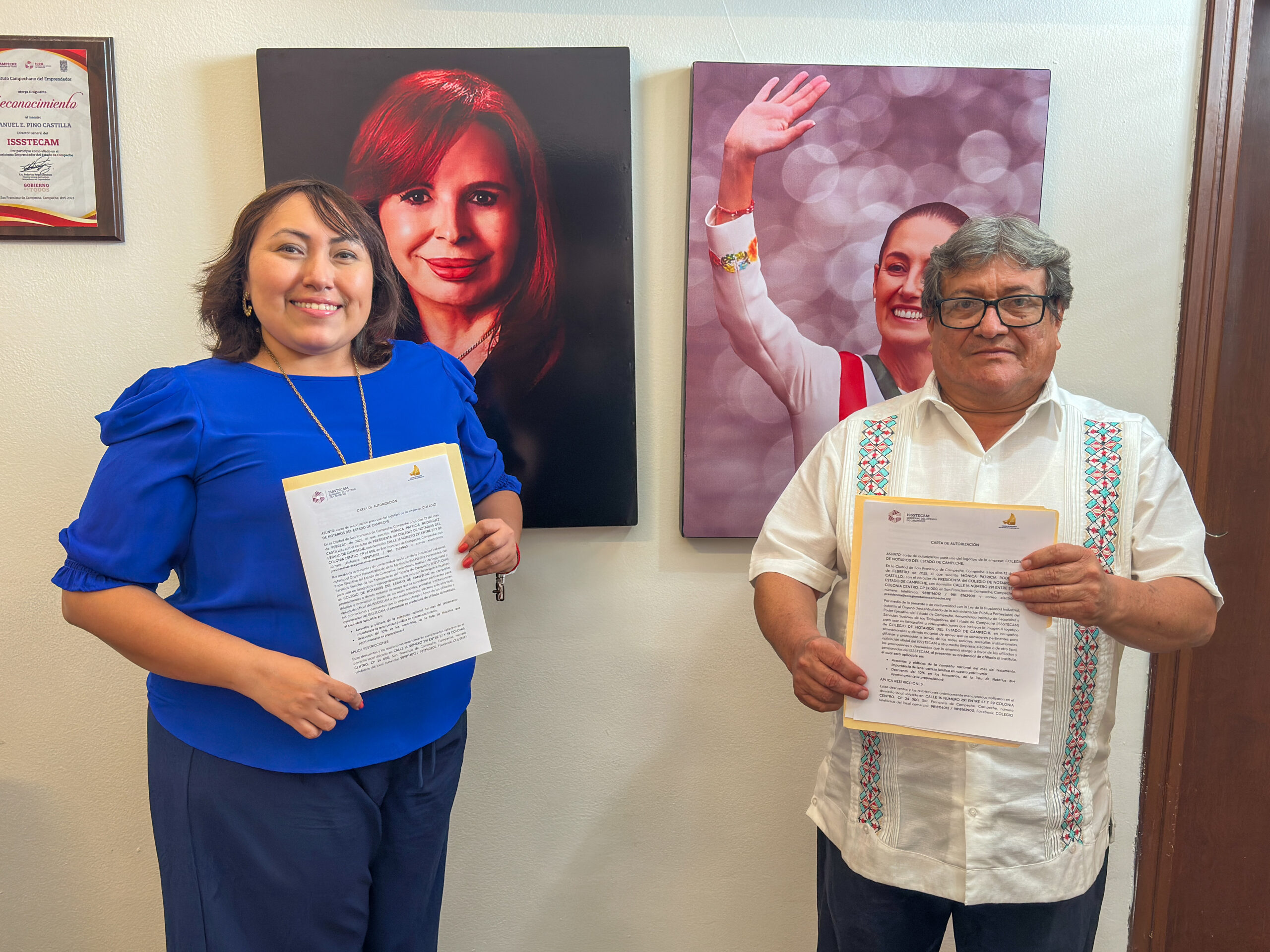 FIRMA DE CONVENIO ENTRE ISSSTECAM Y COLEGIO DE NOTARIOS DE CAMPECHE