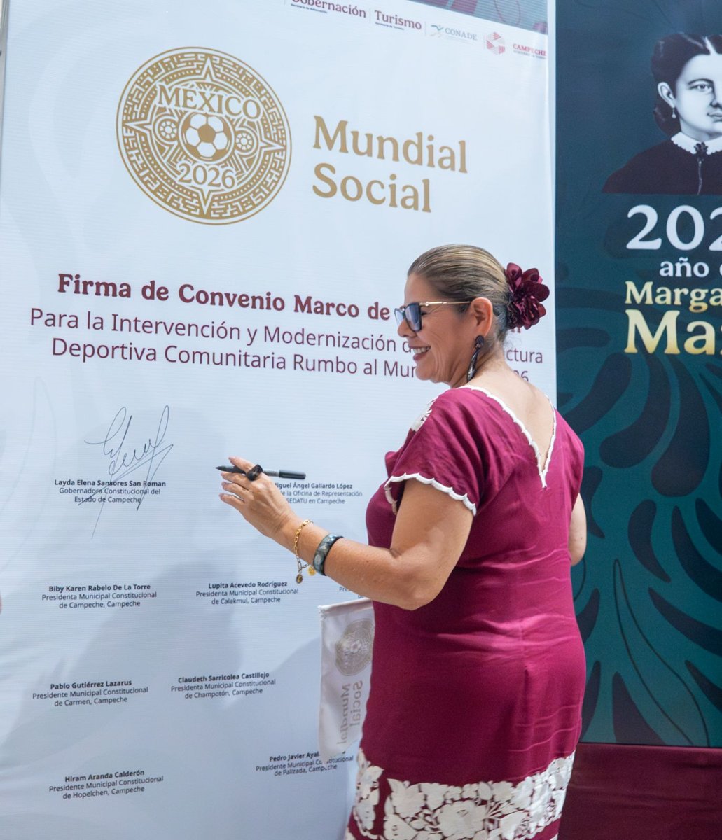 GOBIERNO DE CAMPECHE FIRMA CONVENIO PARA MODERNIZAR 38 ESPACIOS DEPORTIVOS RUMBO AL MUNDIAL FIFA 2026