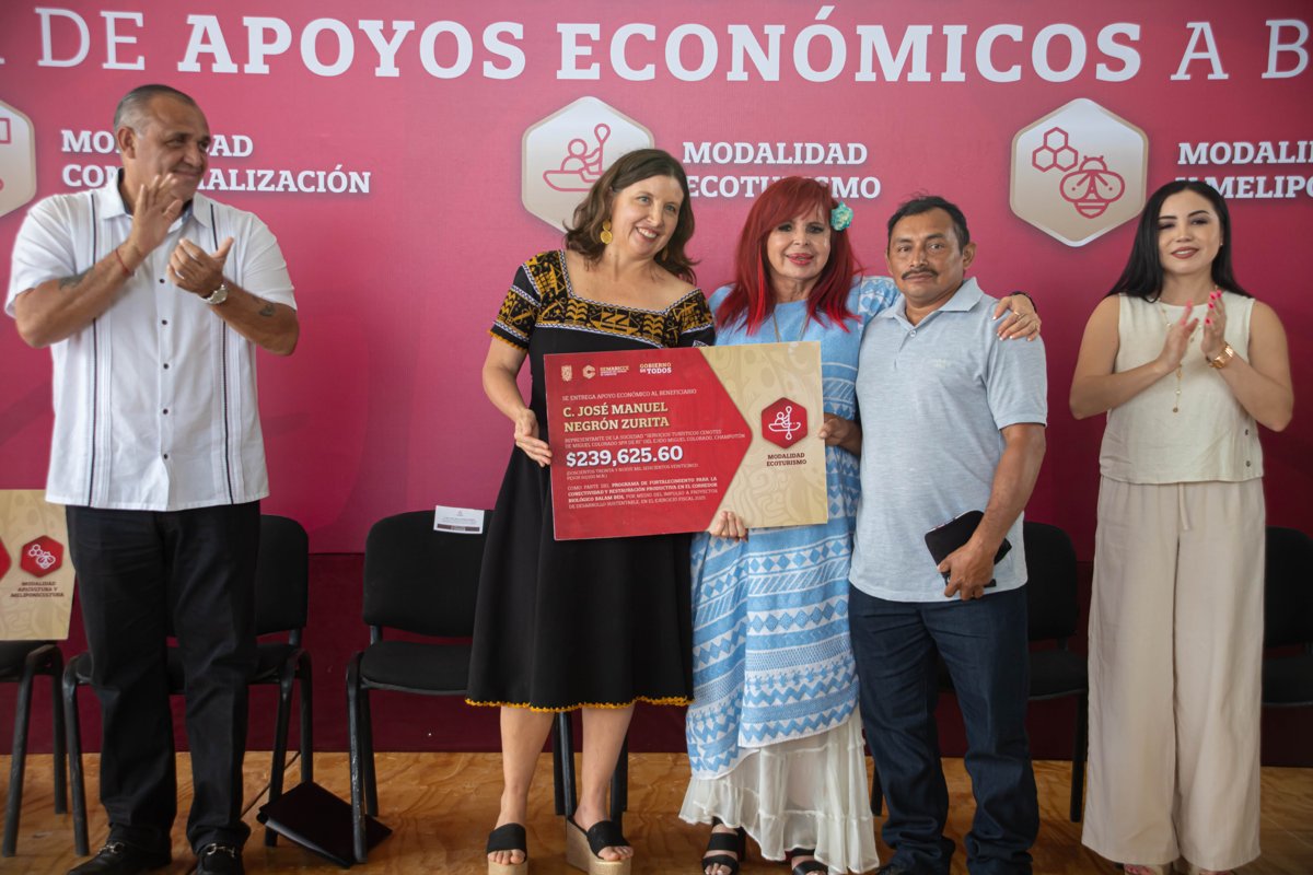 ENTREGA DE APOYOS ECONÓMICOS A PRODUCTORES EN EL CORREDOR BIOLÓGICO BALAM BEH