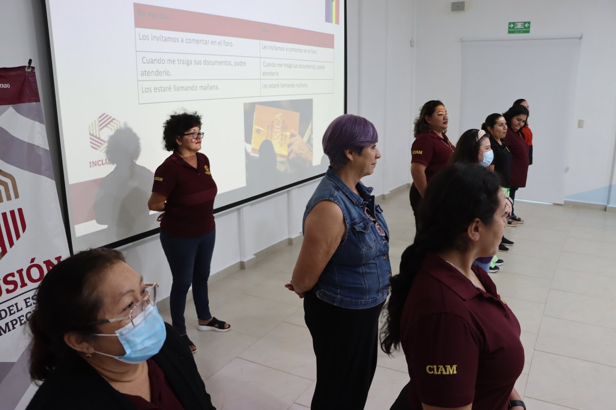 “SECRETARÍA DE INCLUSIÓN CAPACITA EN LENGUAJE INCLUYENTE A PERSONAL DOCENTE Y ADMINISTRATIVO DEL CIAM ISSSTECAM”